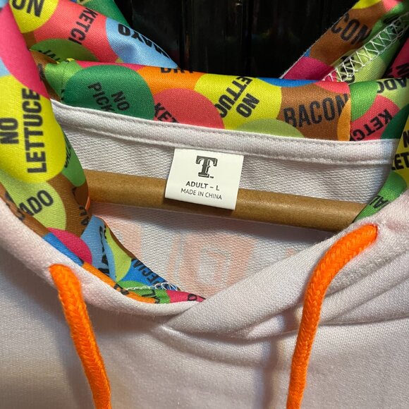 Texas Rangers Jake Burger Whataburger Hoodie/Jersey Mens L - Picture 3 of 6